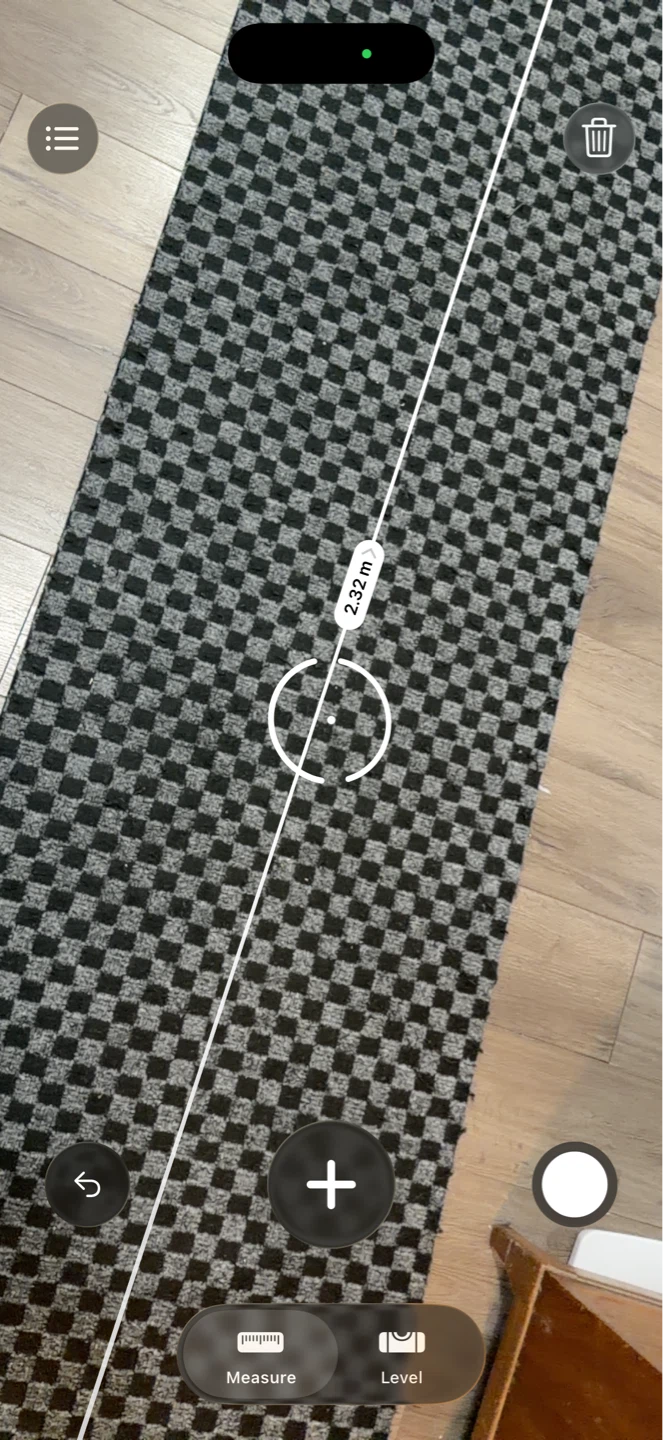 Runner Rug - Grey and Black Checkered Pattern