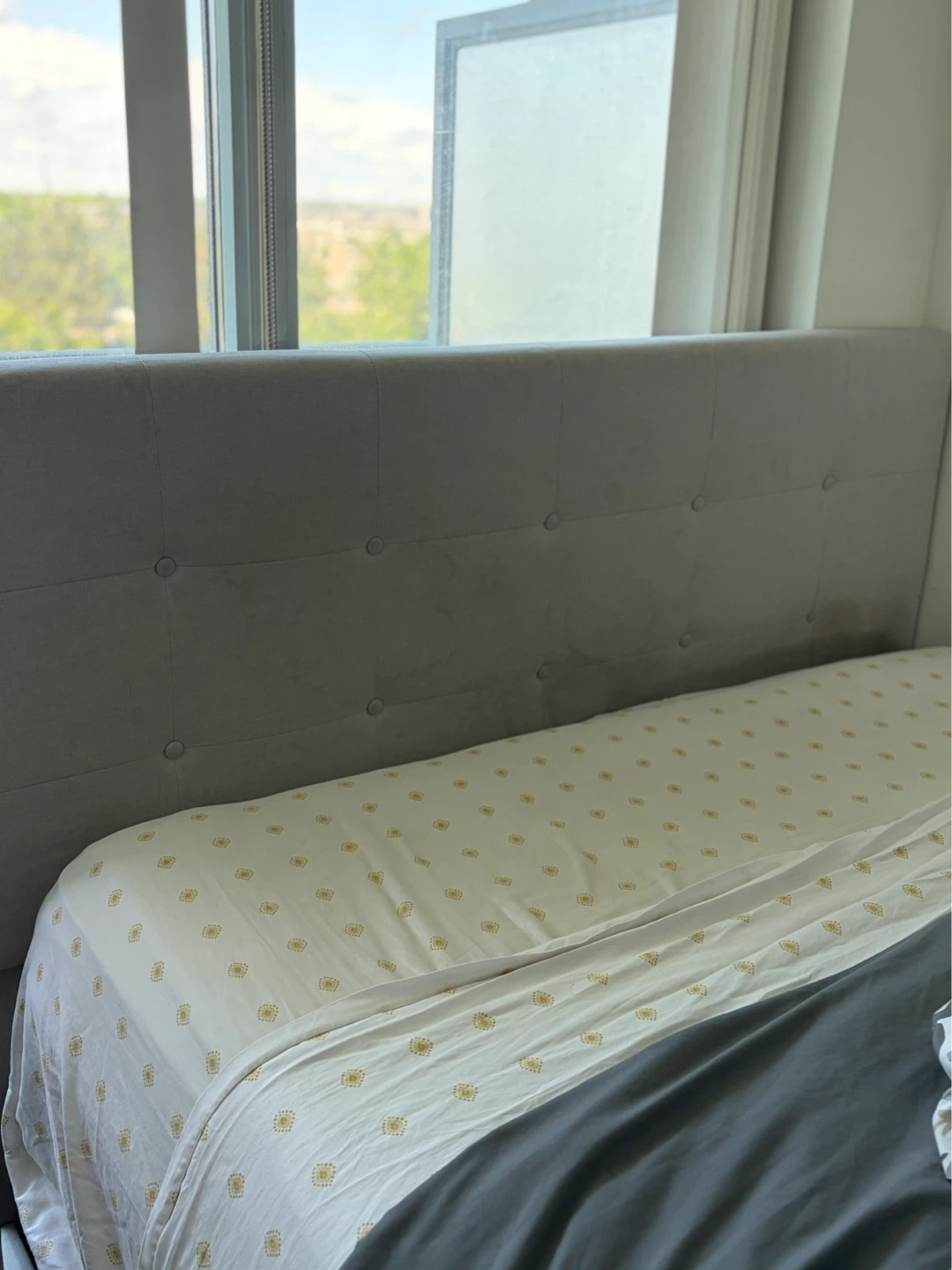 Grey Tufted bed frame by Wayfair - photo 3