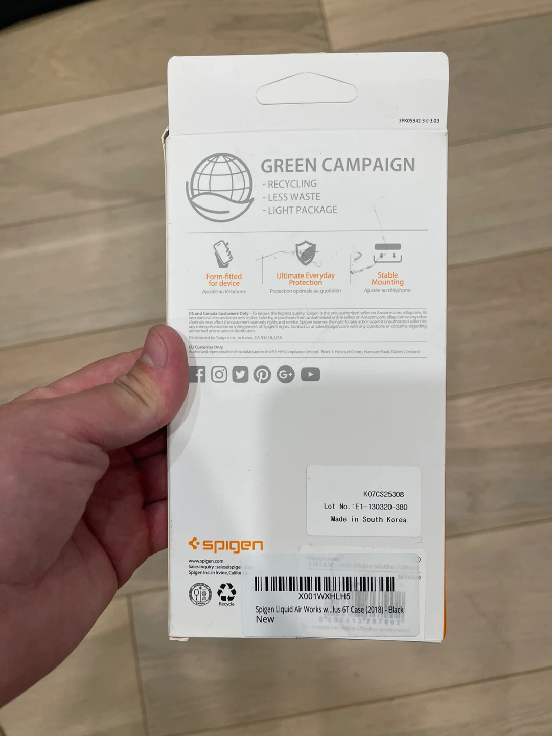 Spigen Liquid Air Case for OnePlus 6T - Black - photo 2