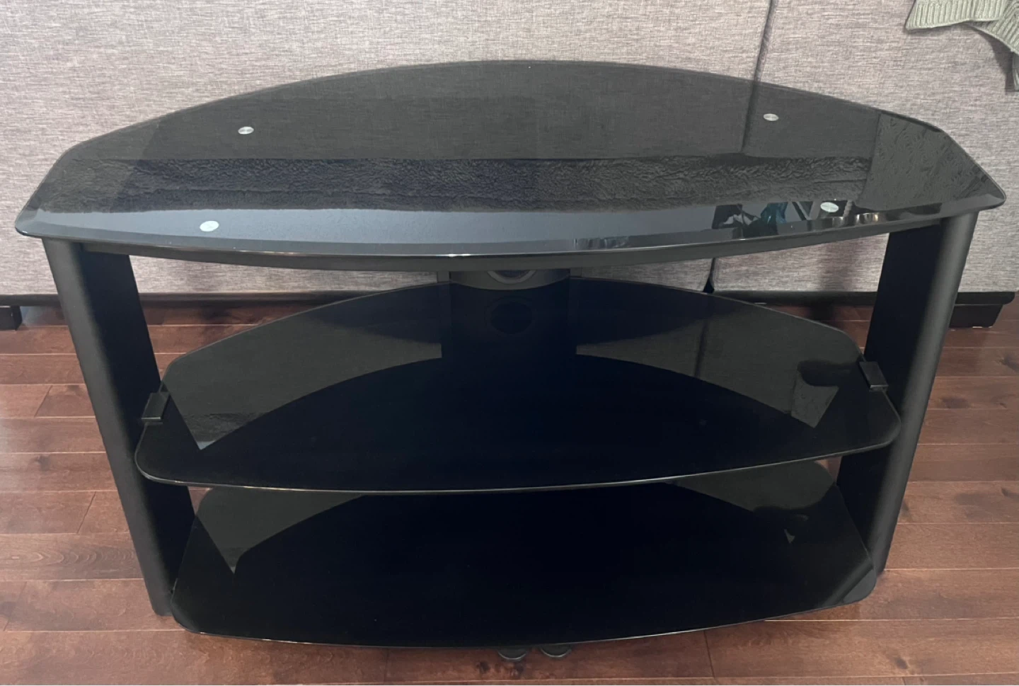 Black Glass TV Stand