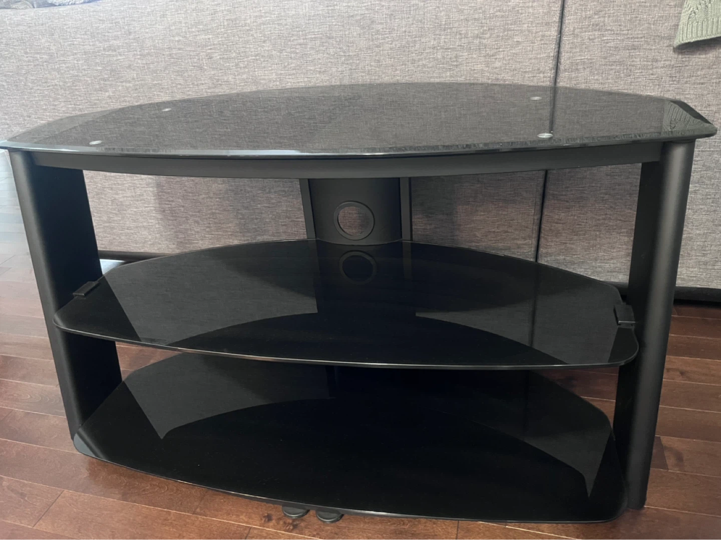 Black Glass TV Stand - photo 3