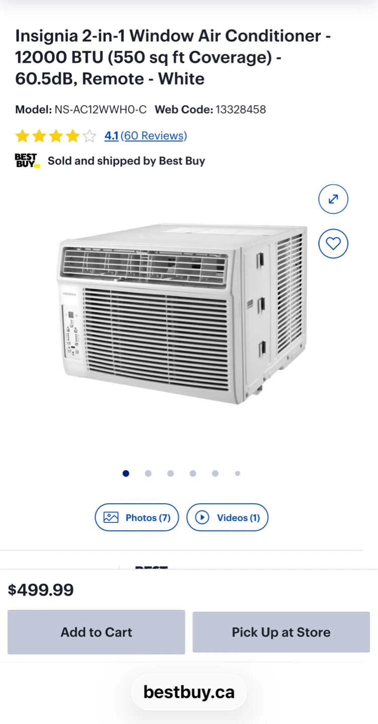Insignia Window Air Conditioner - 12000 BTU - photo 3