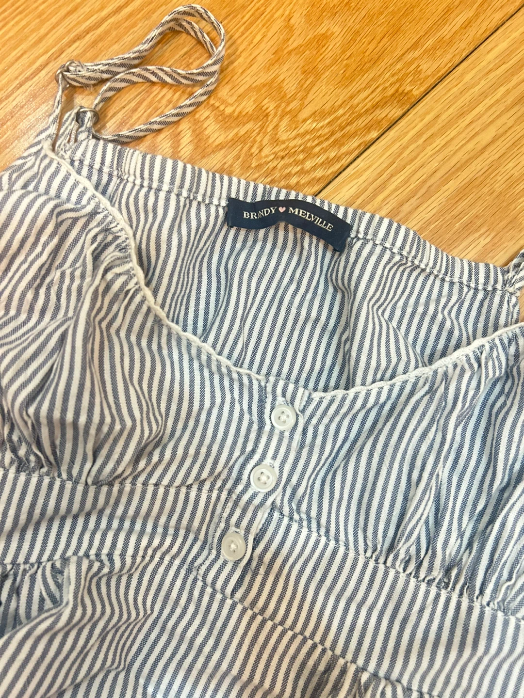 Blue and White Striped Camisole Top - photo 2