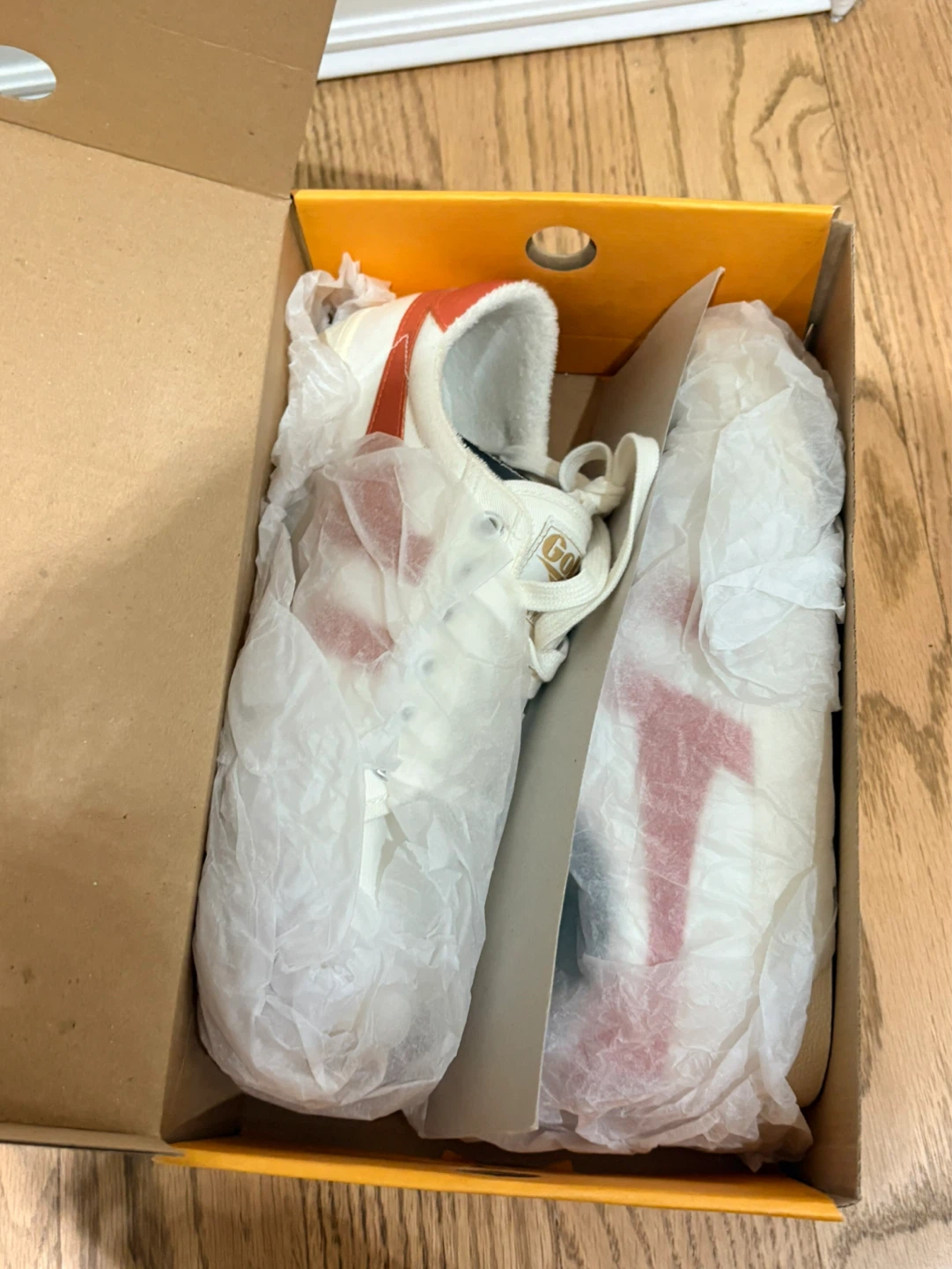 NIB Gola Tennis Mark Cox Shoes - Off White/Hot Coral - photo 2