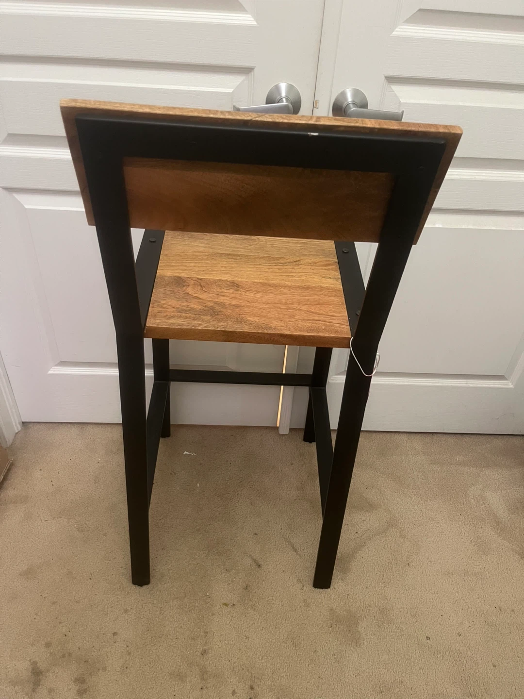 Industrial Style Wood & Metal Chair - photo 2
