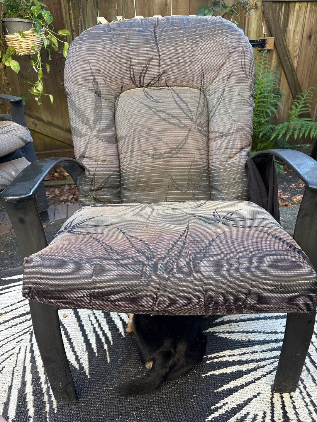 Patio furniture chairs and table