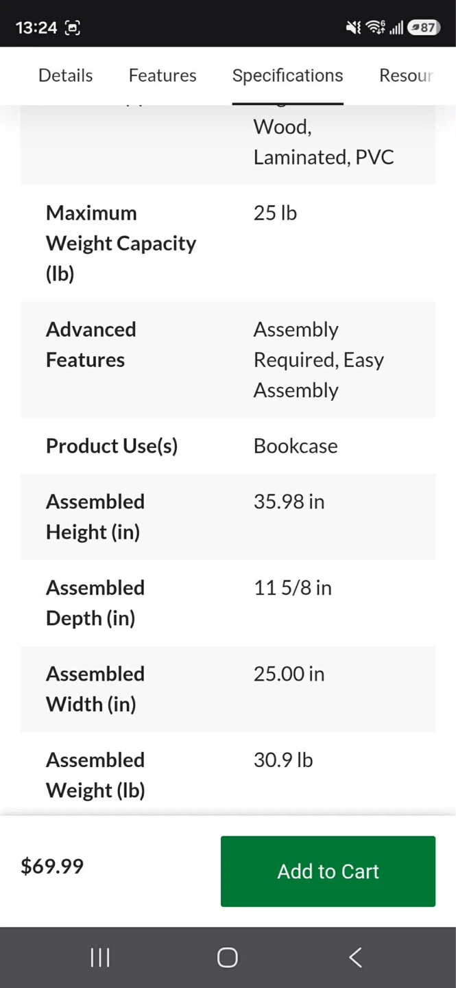 Black-brown 3-shelf bookcase - photo 4