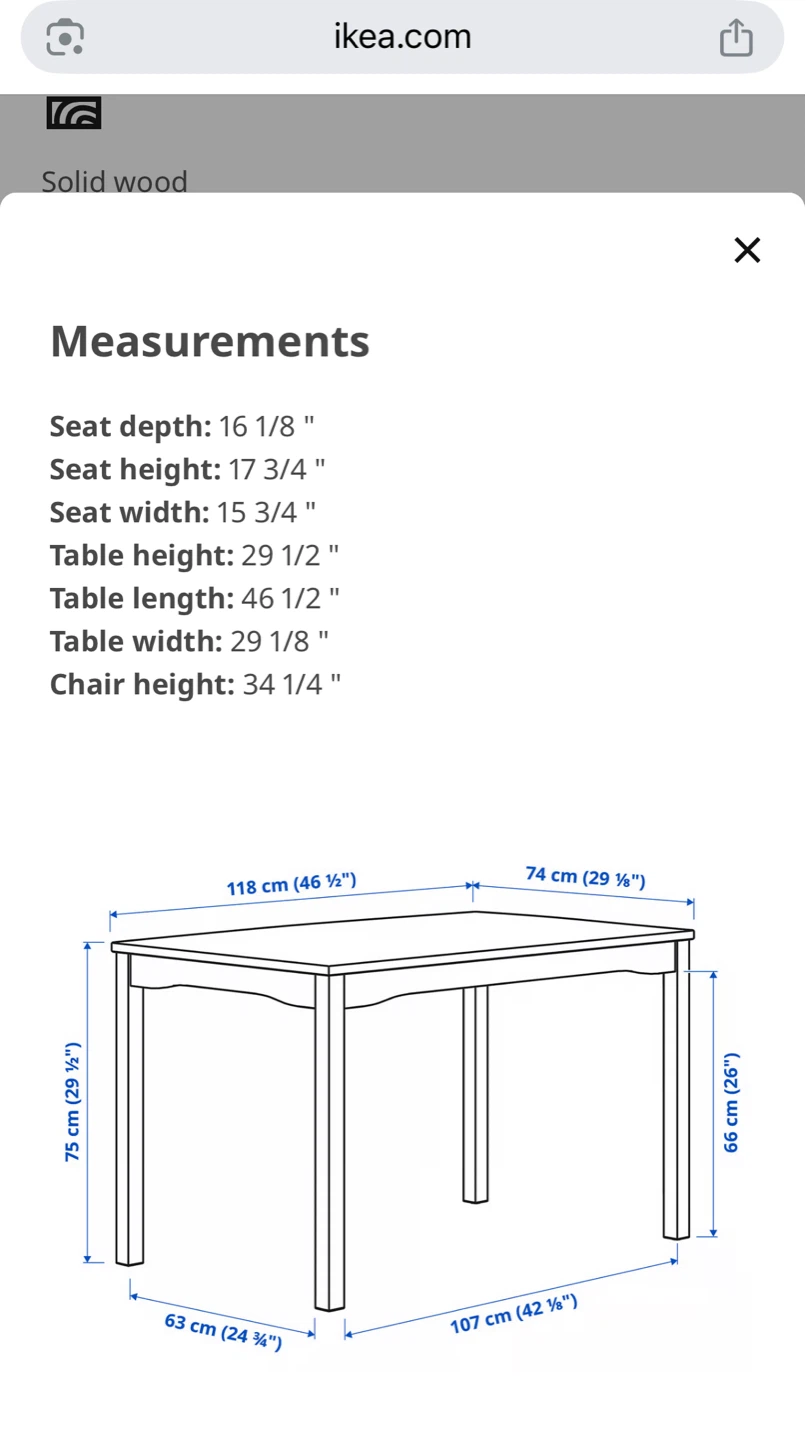 Ikea Wooden Dining set- 1 table + 4Chairs - photo 2