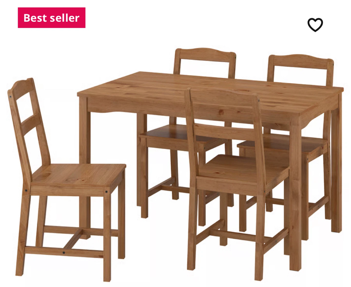 Ikea Wooden Dining set- 1 table + 4Chairs