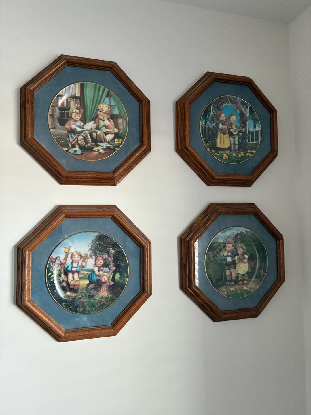 Hummel Plates Framed Wall Art Set – 8 Matching Prints - photo 2