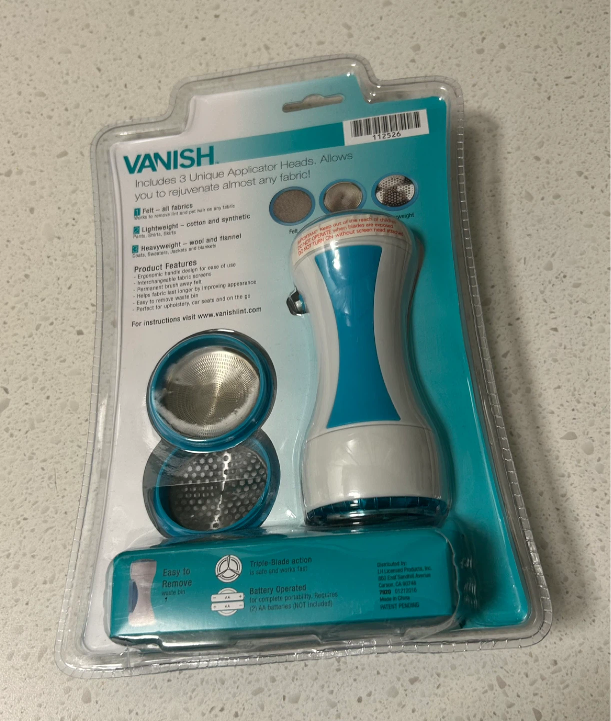 Vanish Deluxe Fabric Shaver with 3 Unique Heads - photo 2