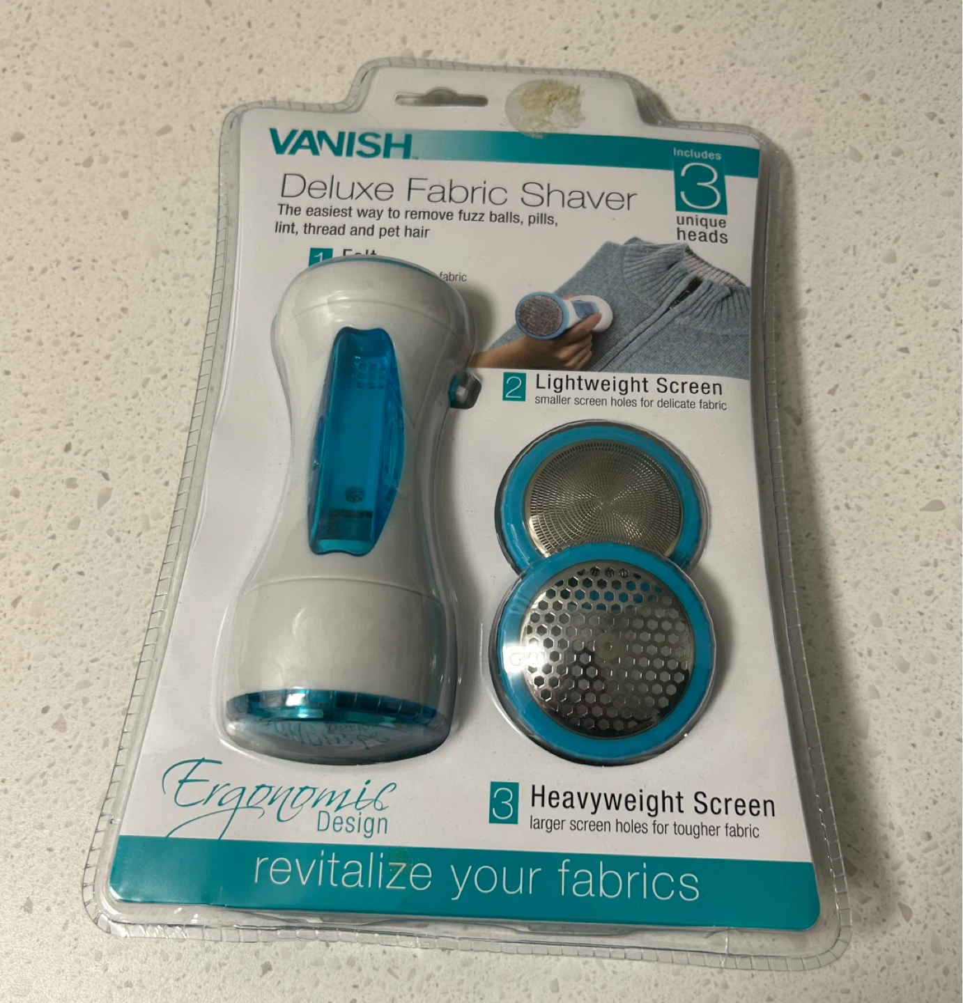 Vanish Deluxe Fabric Shaver with 3 Unique Heads