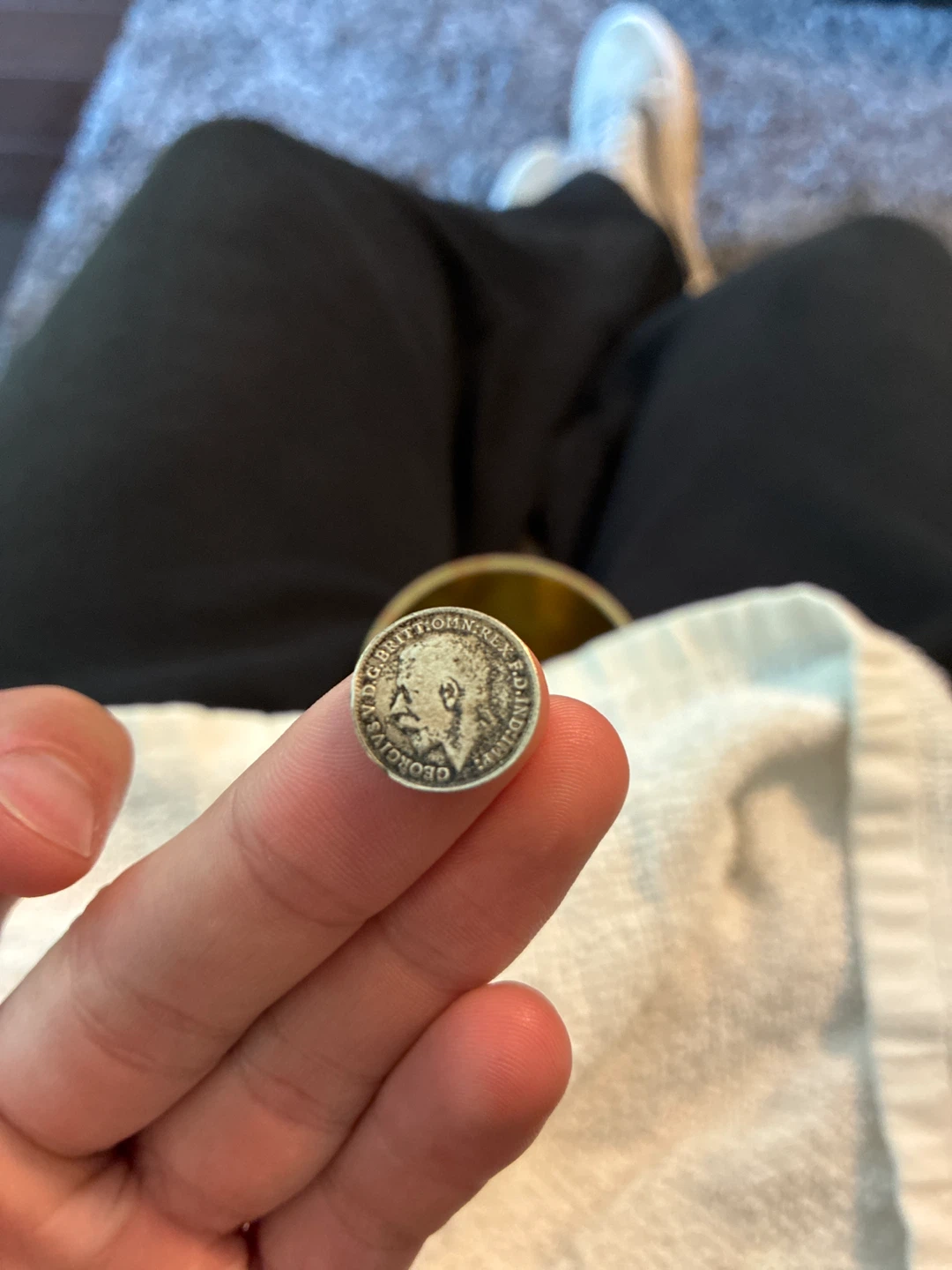 Vintage George V 3 Pence Coin