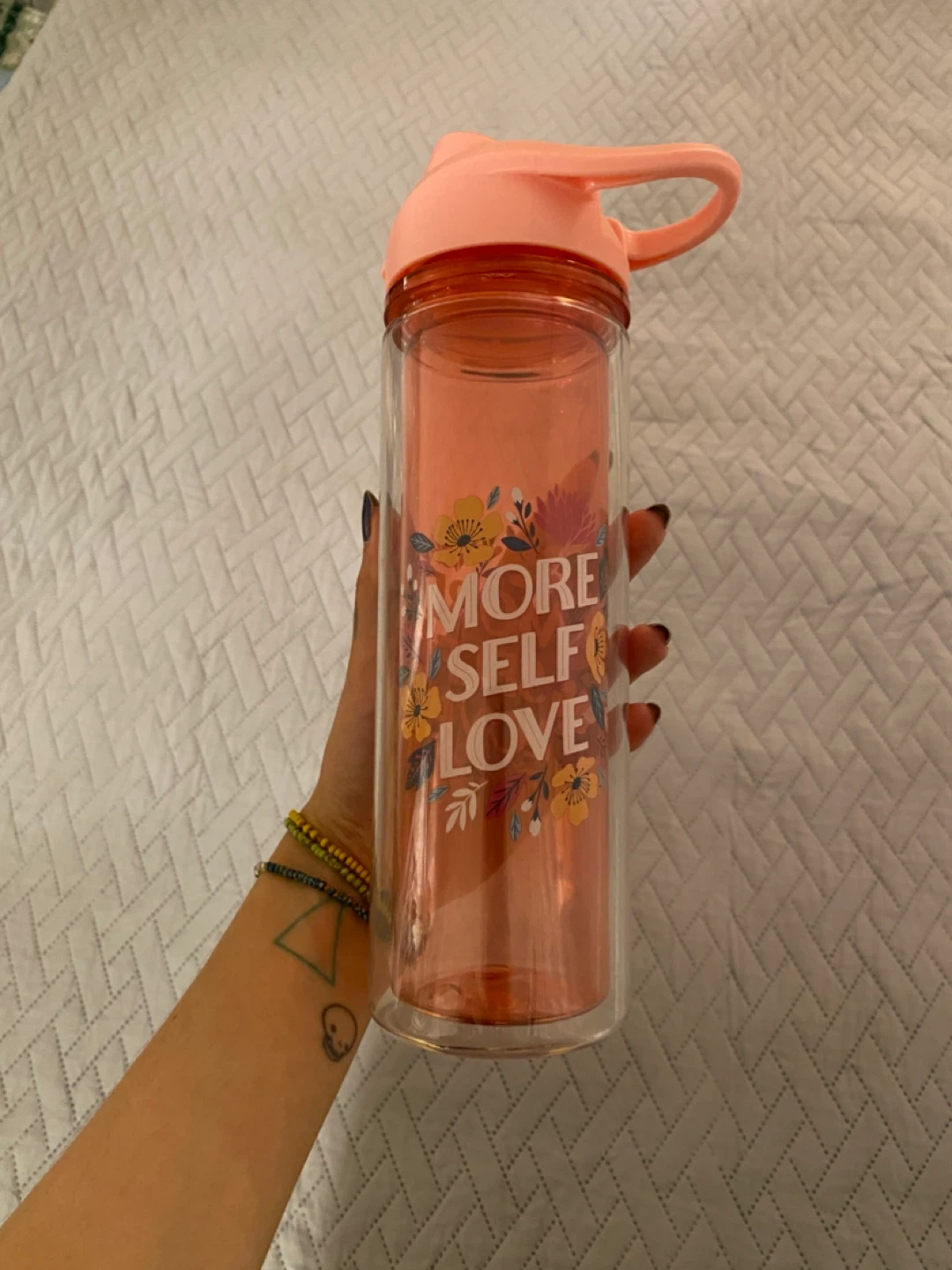 Pink water bottle