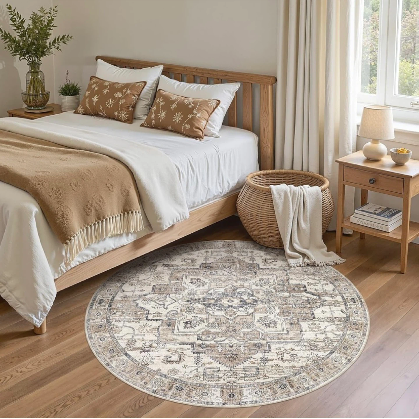 New 6’ Round Area Rug Washable - photo 2