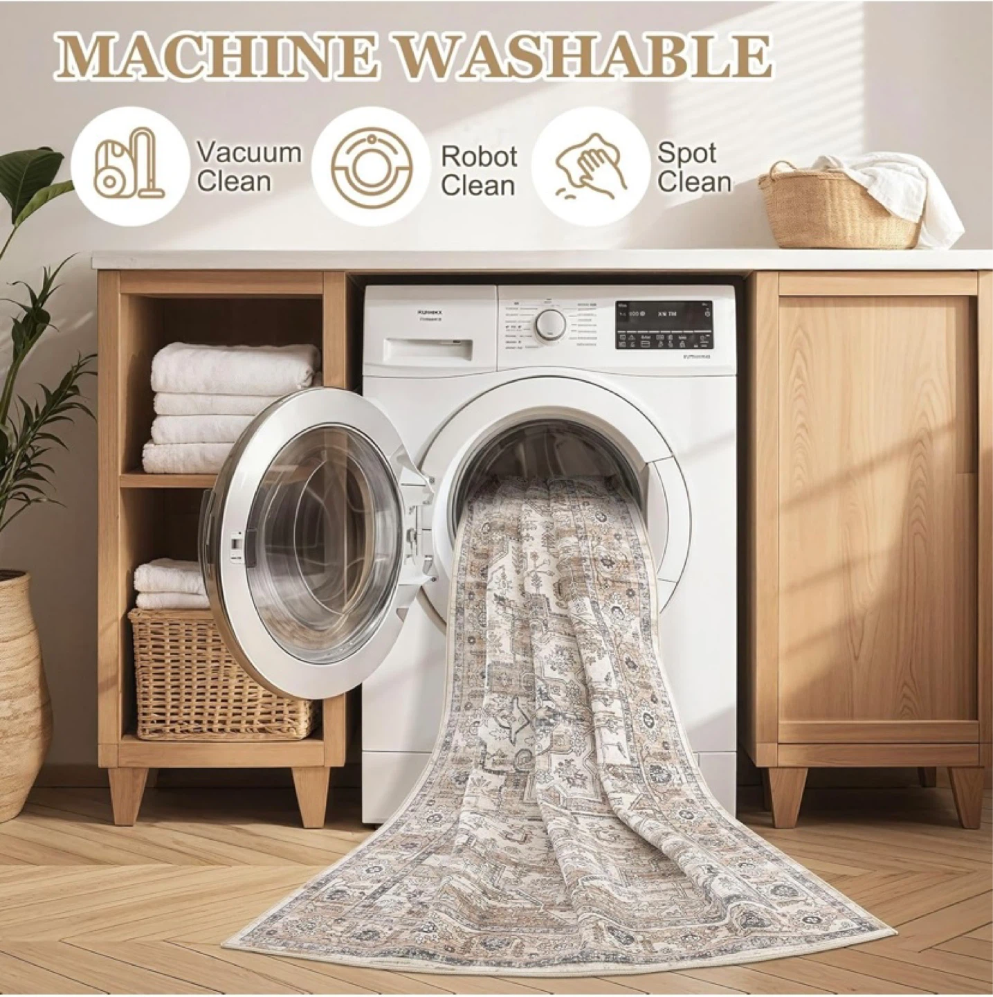 New 6’ Round Area Rug Washable - photo 4