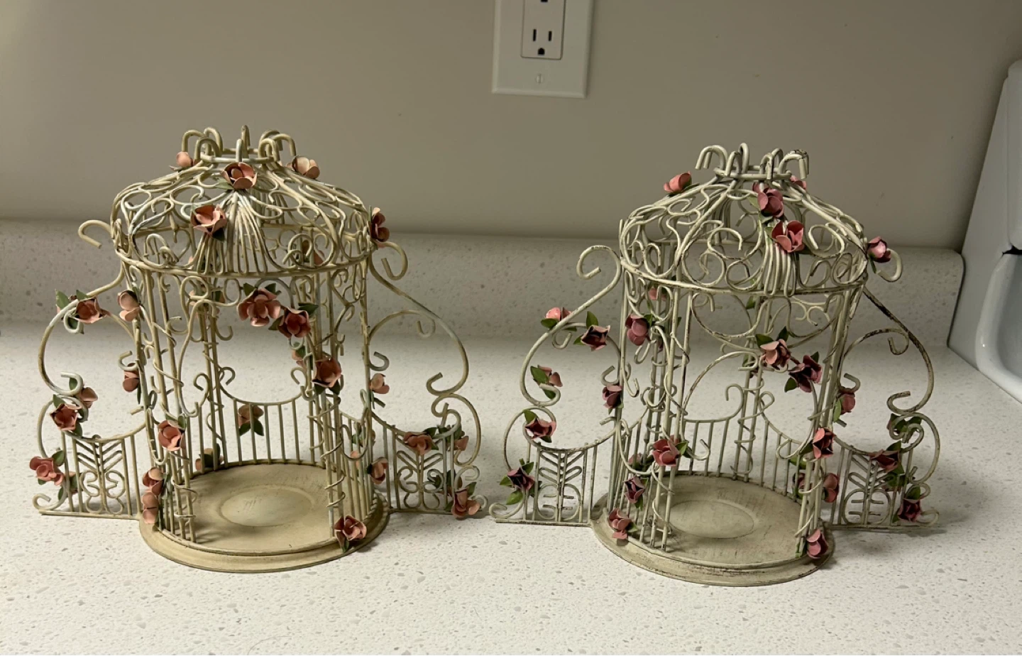 PartyLite Metal Rose Garden Gazebo Candle Holder