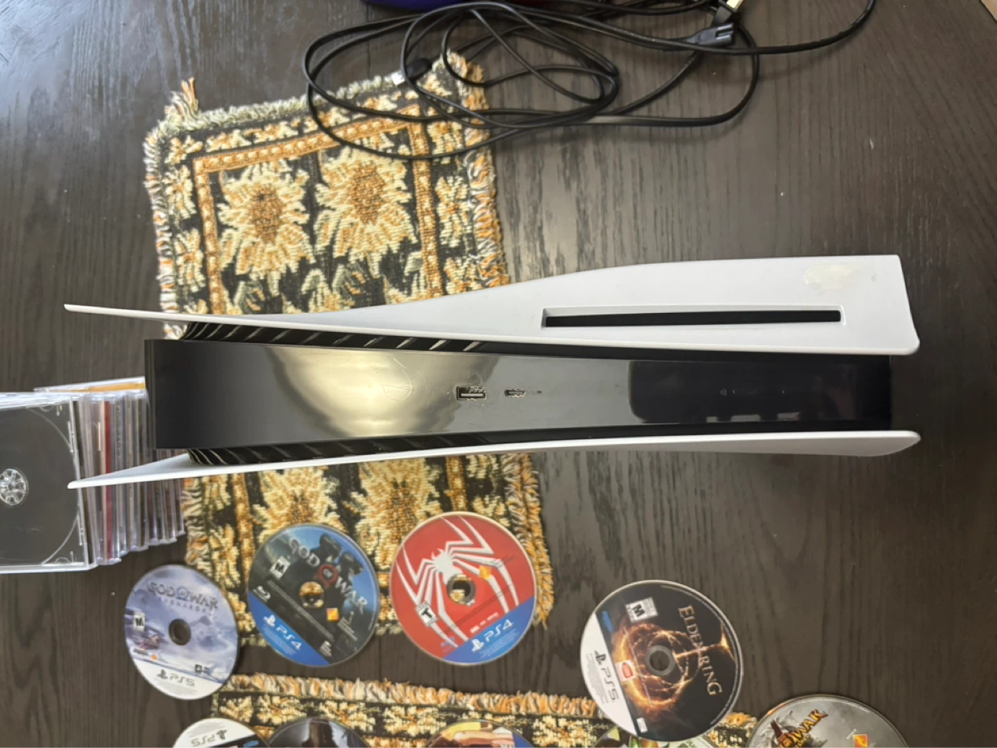 PlayStation 5 (disc edition) w/headset, controller, games - photo 2