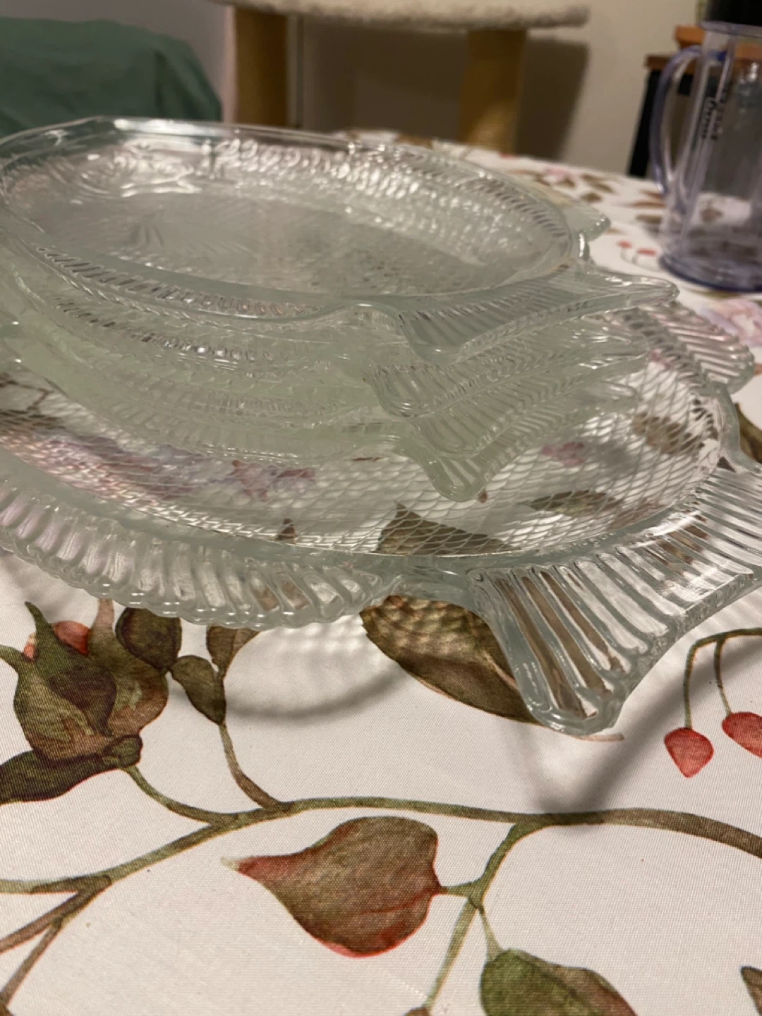 Vintage fish glass plates - photo 3