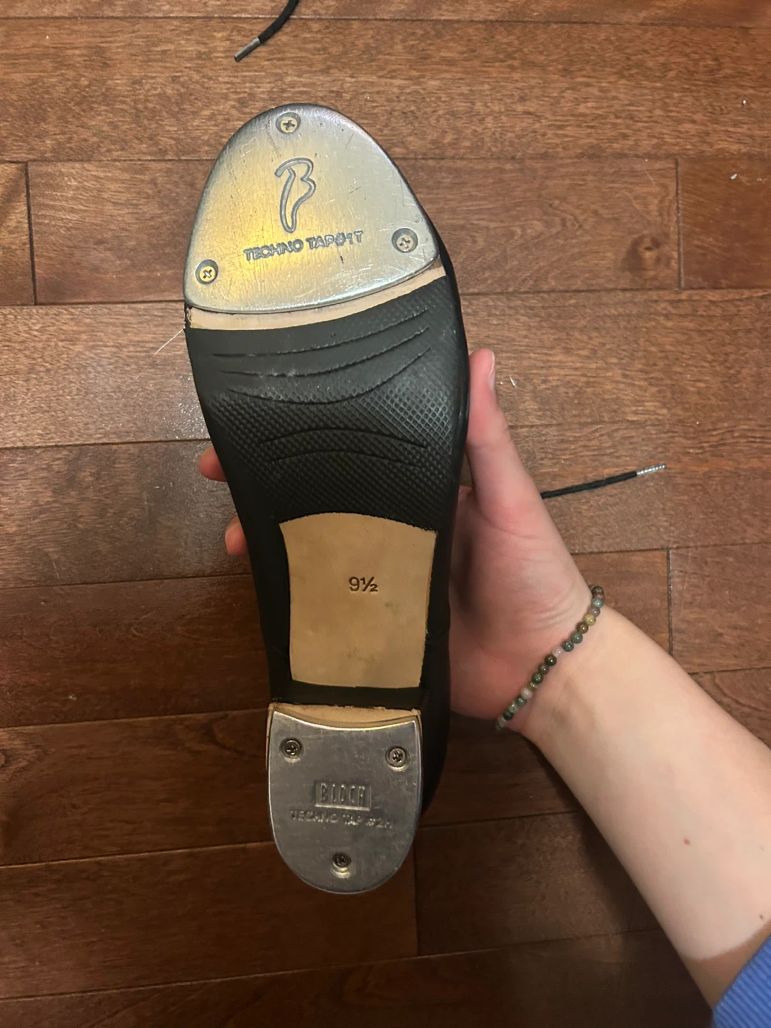 Black Bloch Lace Up JazzTap Shoes Size 9 1/2 - photo 2