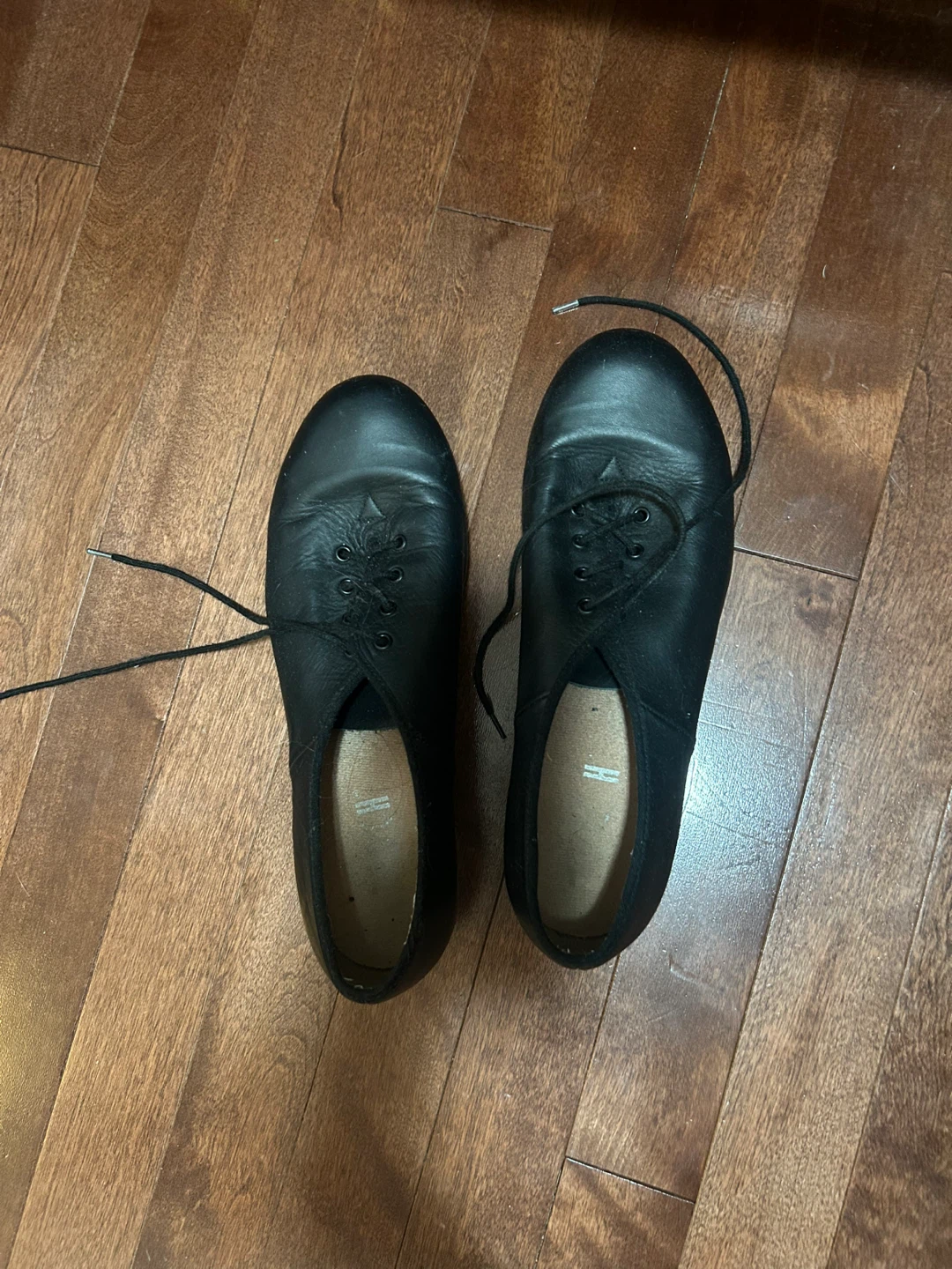 Black Bloch Lace Up JazzTap Shoes Size 9 1/2