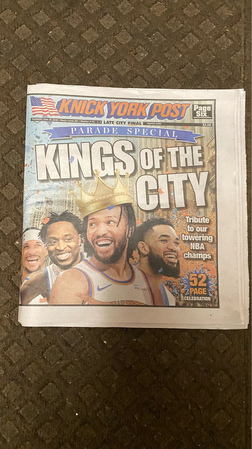 New York Post Kings of the City Parade Special Newspaper