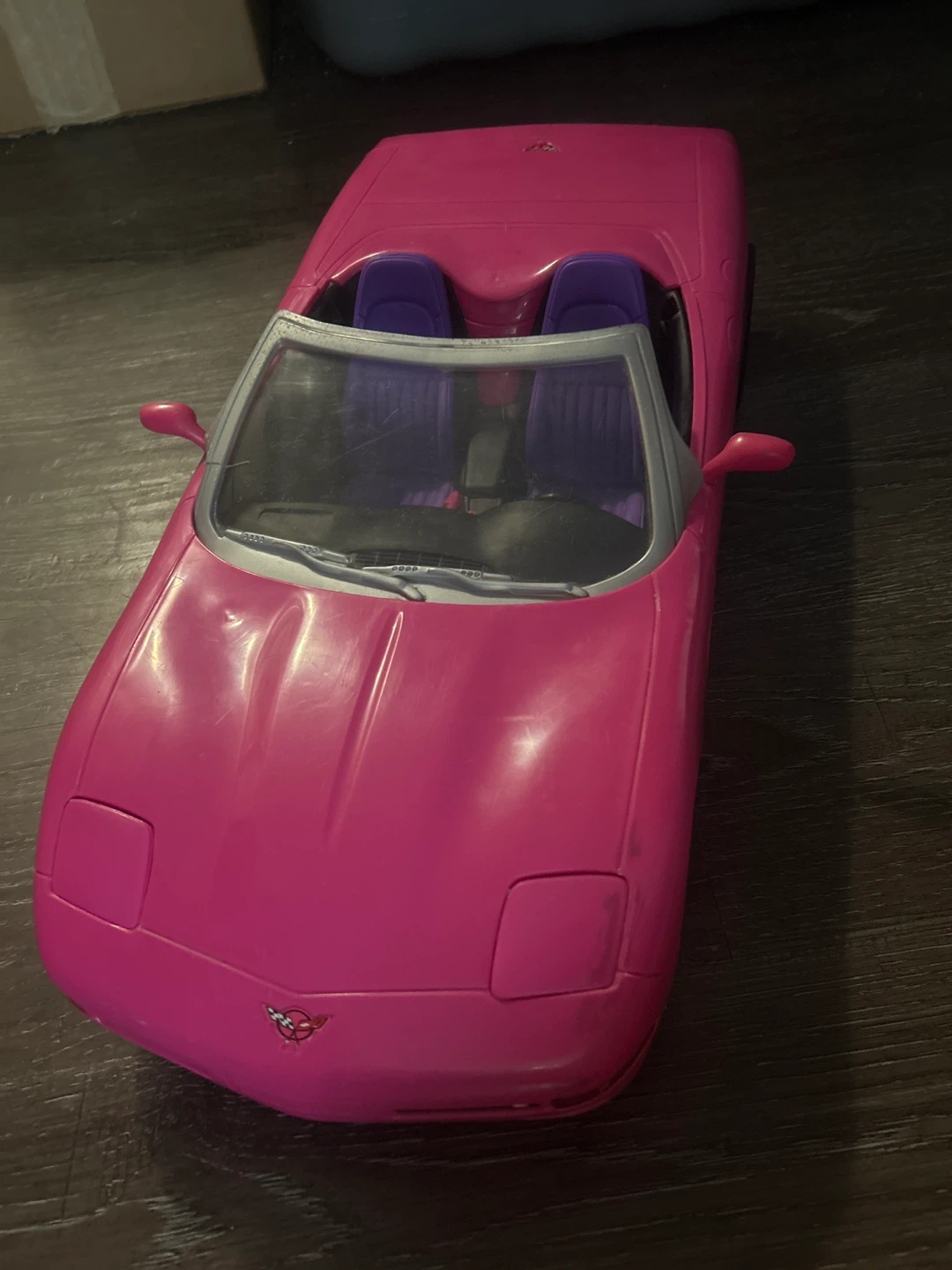 Barbie Pink Corvette Convertible Toy Car