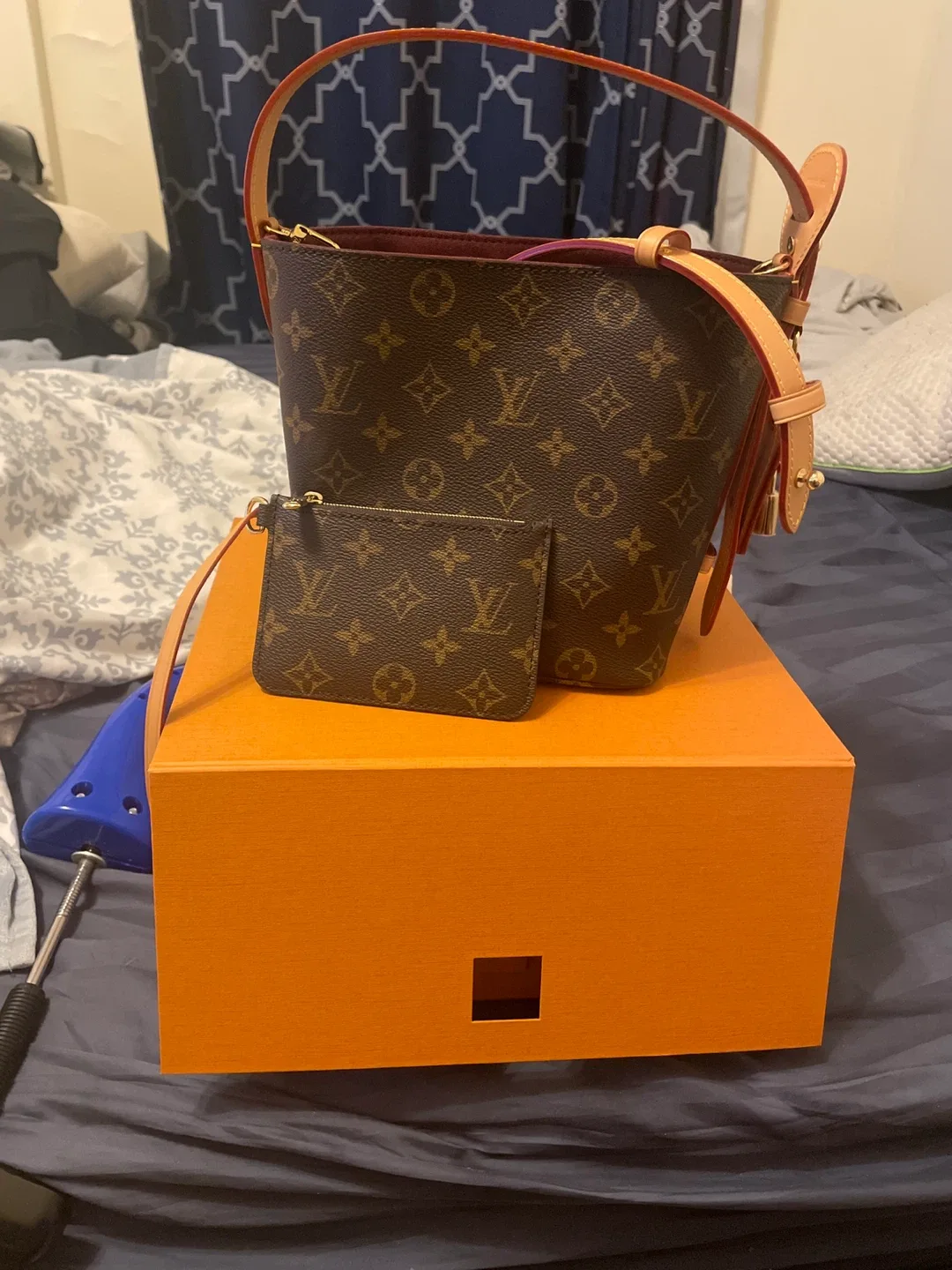 Louis Vuitton Monogram Bucket Bag with Pouch