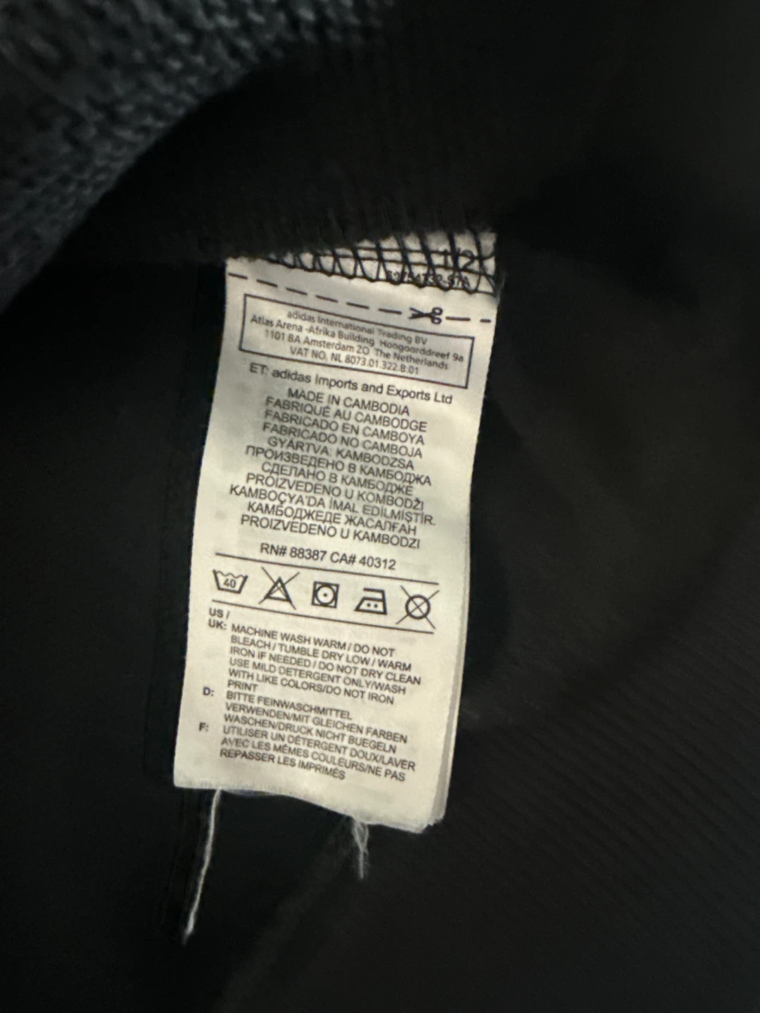 Black Adidas Hoodie with Logo - photo 4