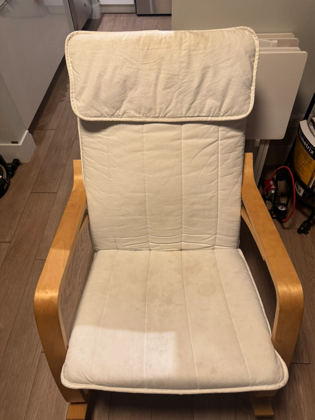 Cream Upholstered Rocking Chair - photo 2