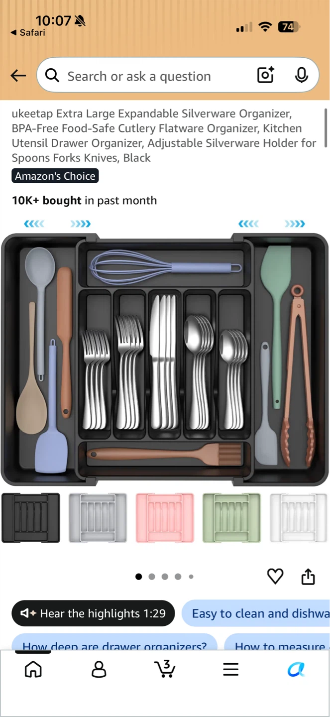 Expandable kitchen Organizer