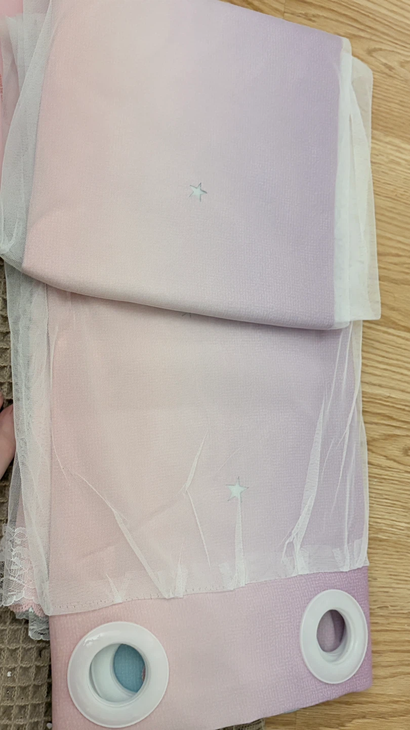 Unistar Star Print Sheer Curtains (Pair) - photo 2