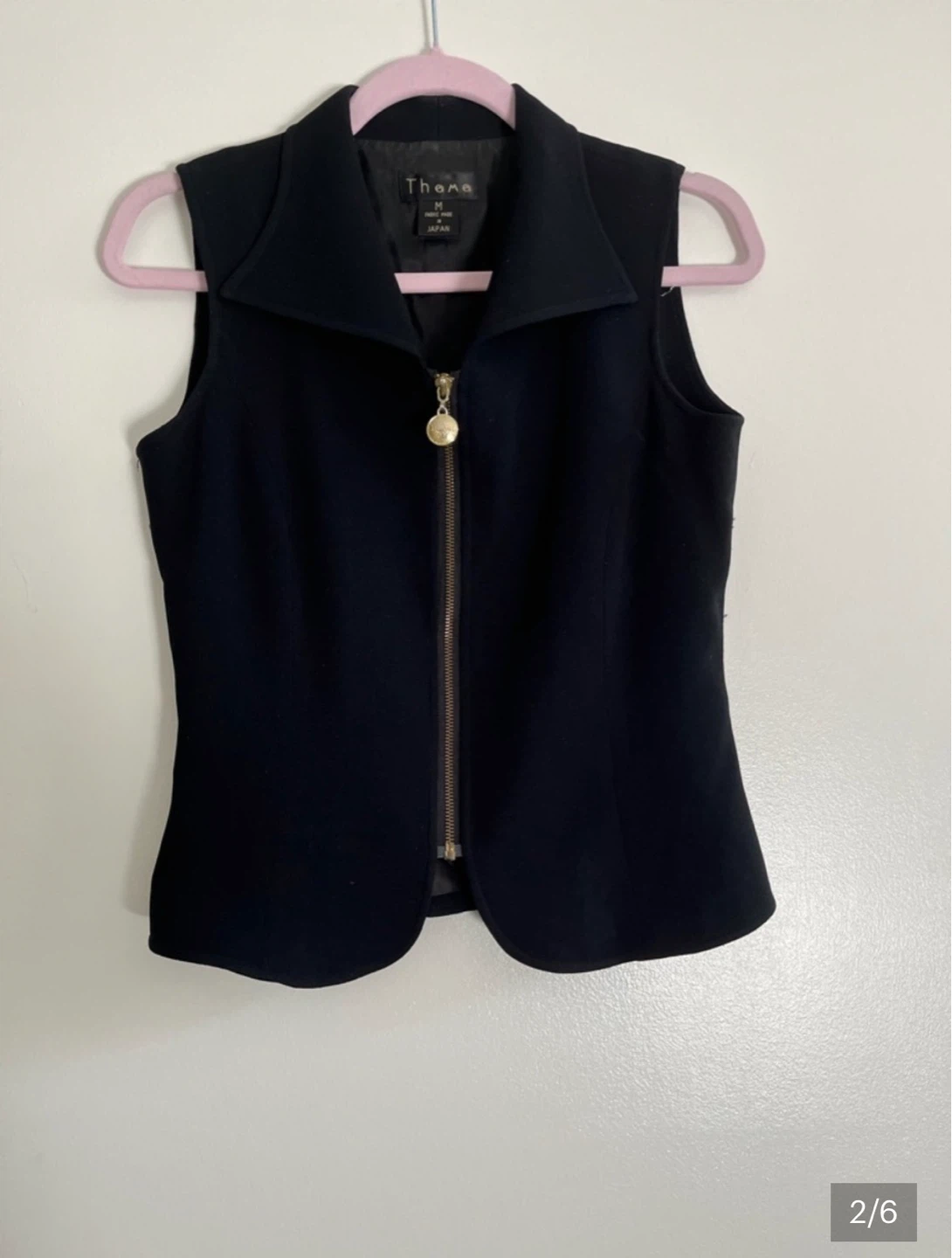 Vintage Black Sleeveless Zip-Up Vest ⚽ - photo 2