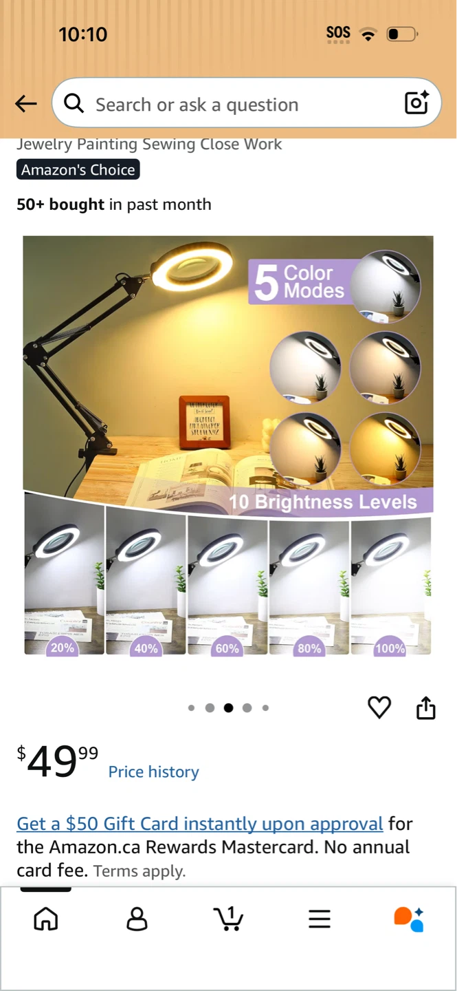 GK123 LED Desk Lamp with Magnifying Glass