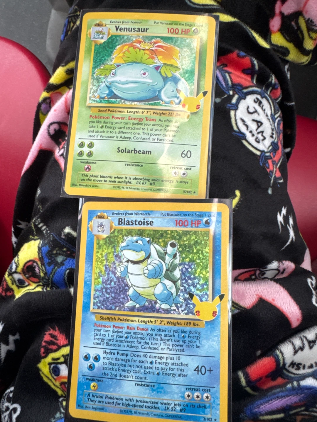 Pokemon Venusaur & Blastoise Base Set Cards