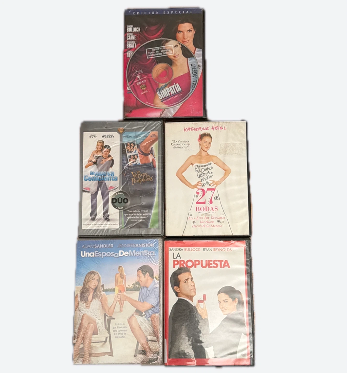 Lot of 5 DVDs  (6 Romantic Comedy genre Movies) ⚽️