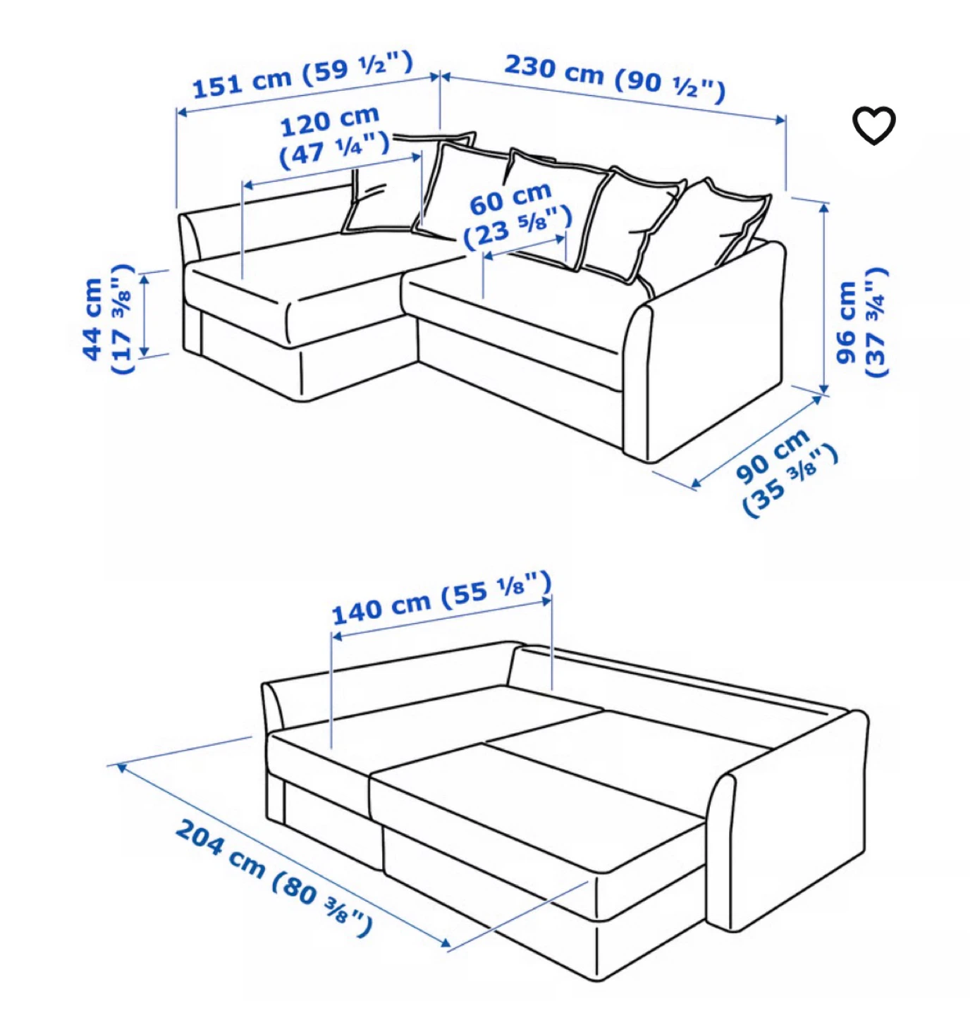 IKEA HOLMSUND Sleeper Sofa Dark Gray - photo 3