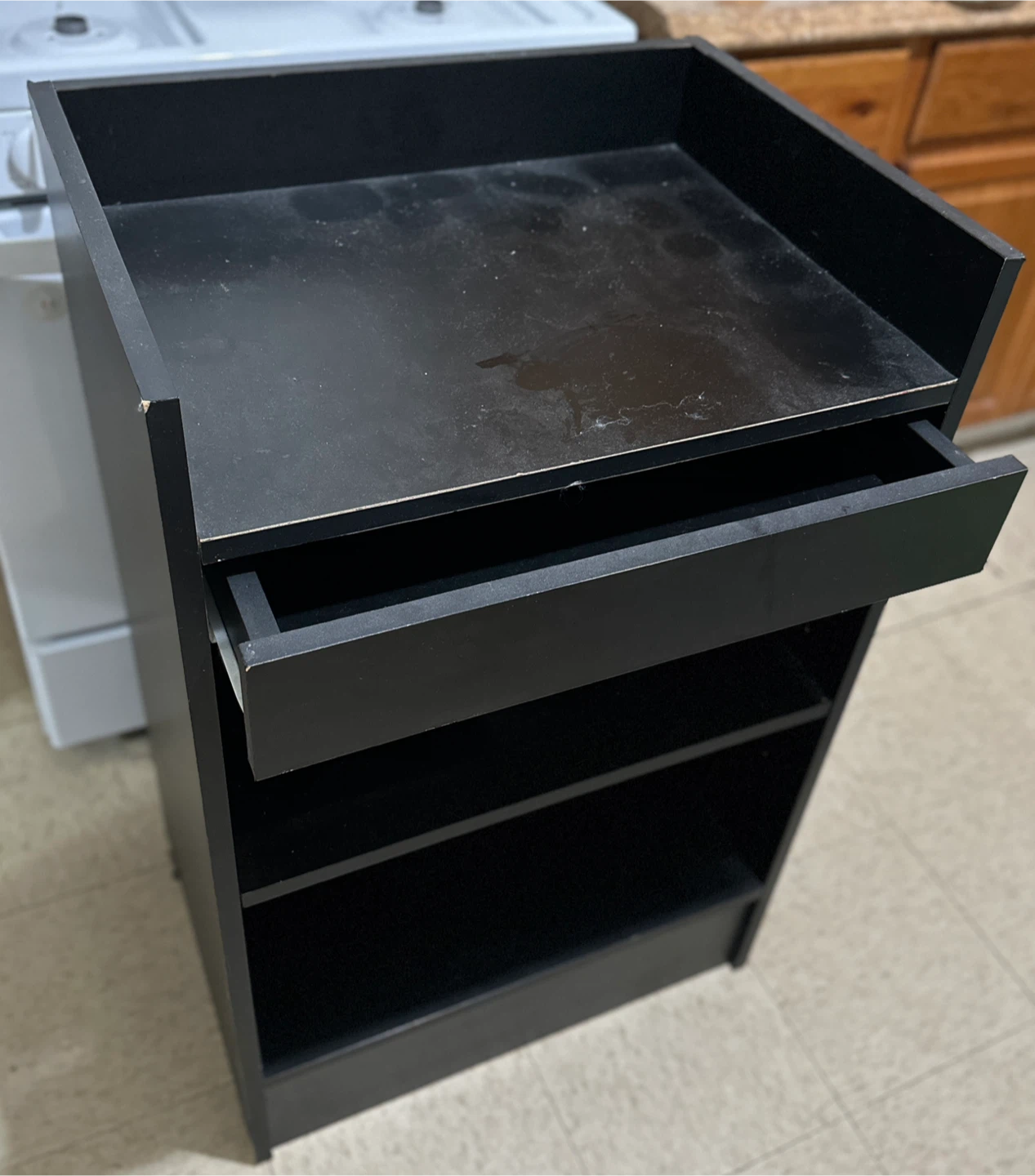 Black Wooden storage corner - photo 2