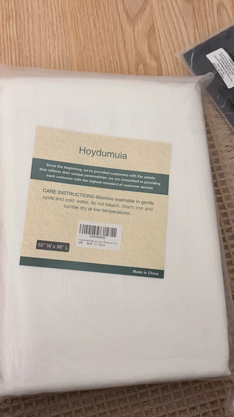 Hoydumuia White Curtain Panel 52" W x 96" L