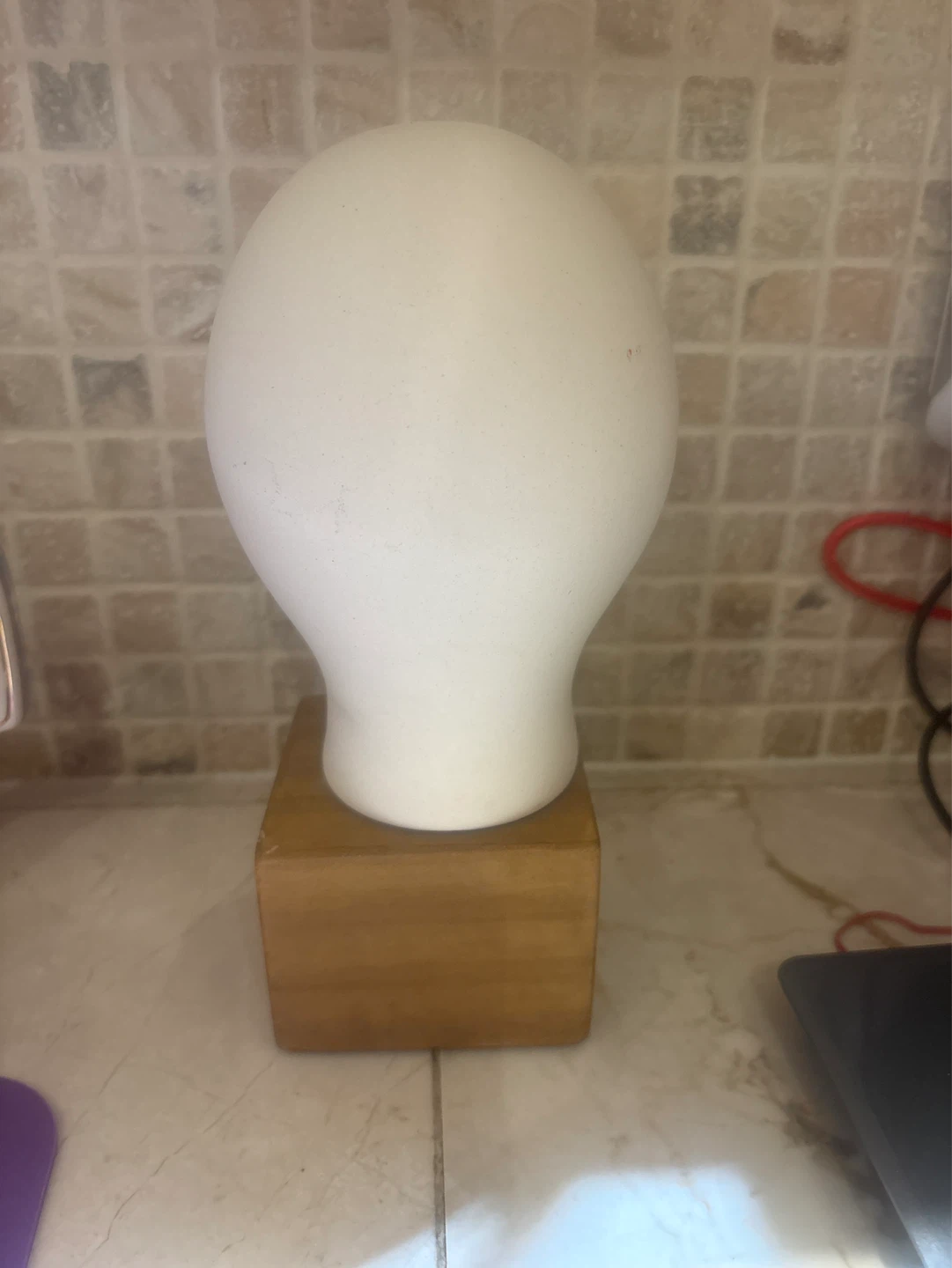 ⚽️White Modigliani Head Display - photo 3