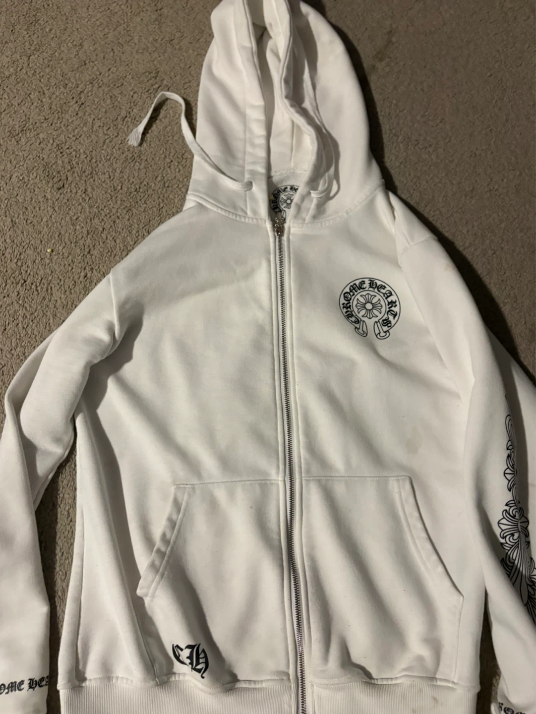 White chrome hearts hoodie - photo 2