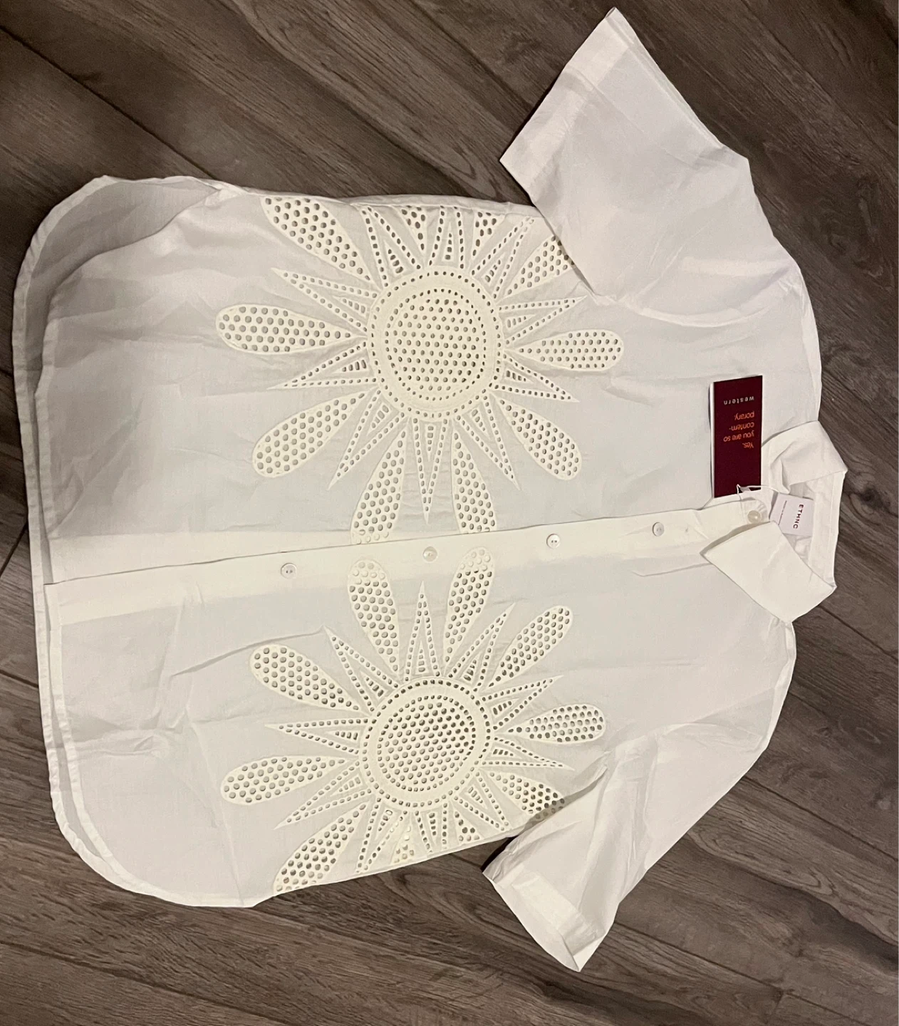 Formal shirt -  White Broderie Shirt