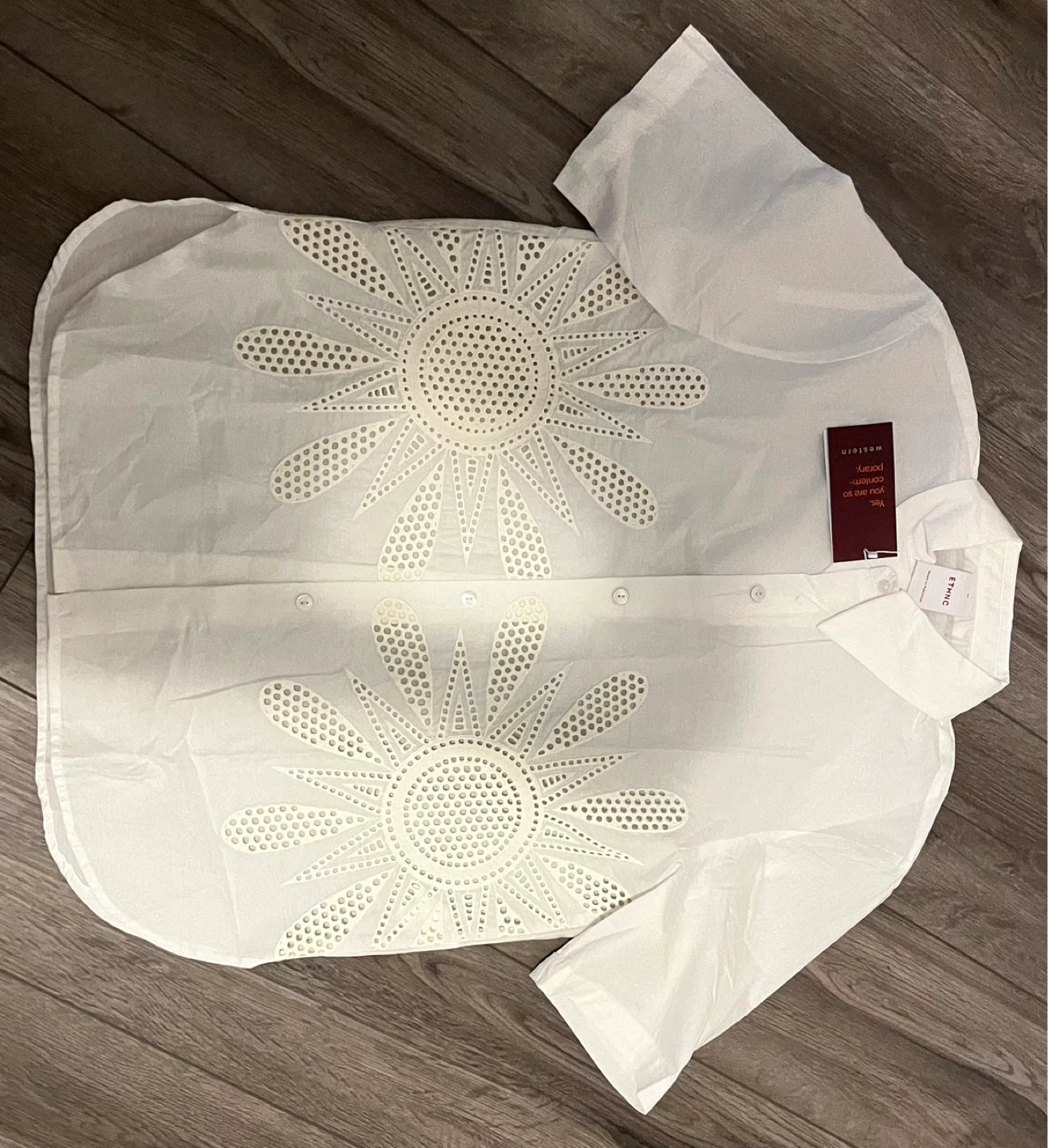 Formal shirt -  White Broderie Shirt - photo 3