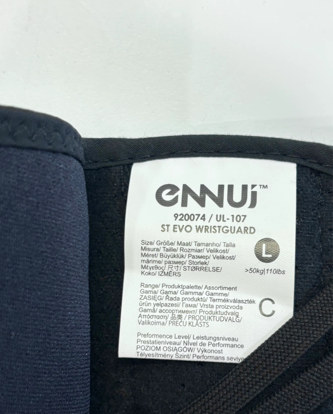 Ennui ST Wrist Strap Padded Wrist Guards Double Black size large - photo 3