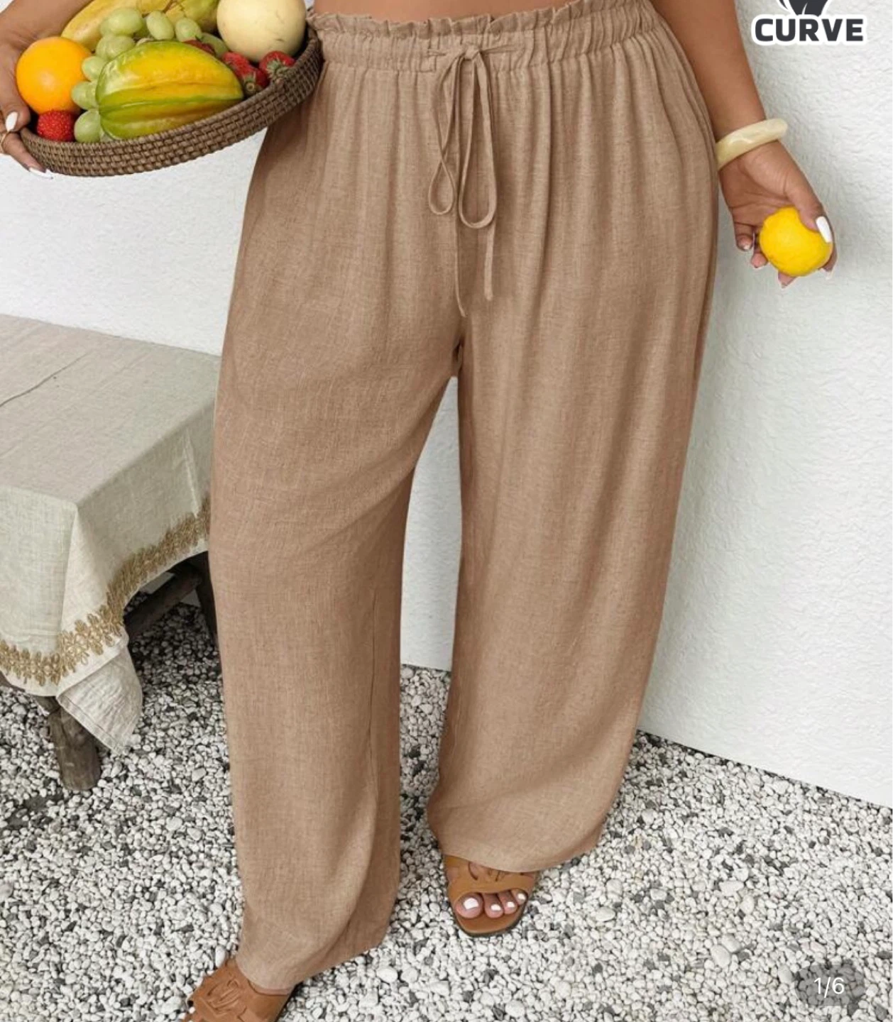 Women's Wide Leg Khaki Pants