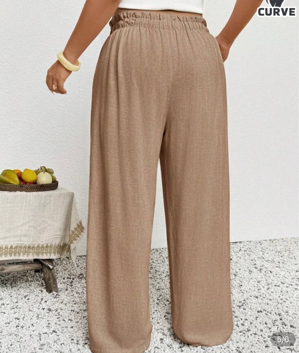 Women's Wide Leg Khaki Pants - photo 2