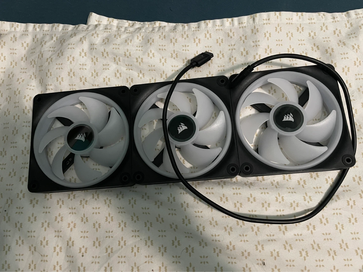3 Corsair QX120 Fabs with Connector