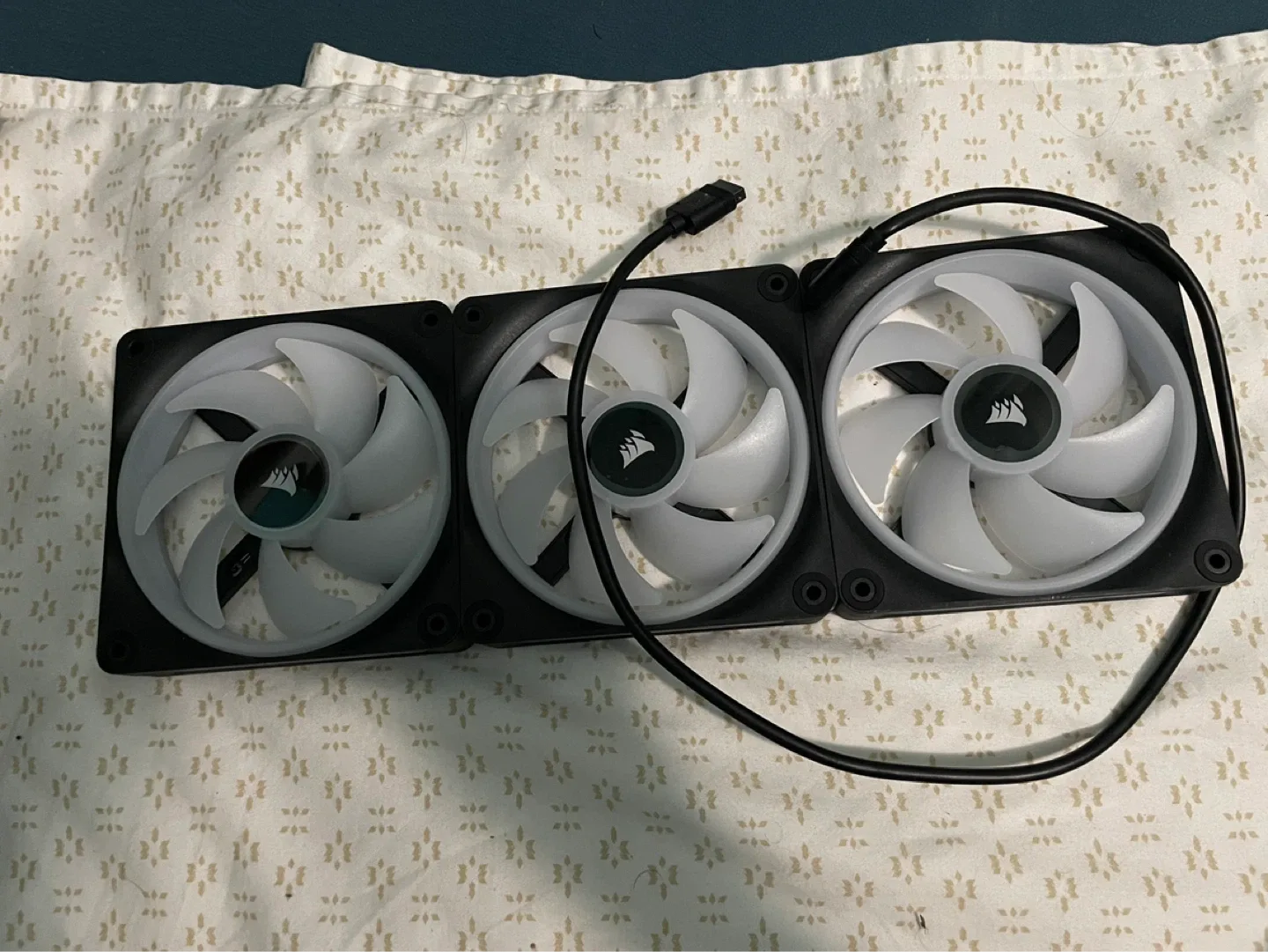 3 Corsair QX120 Fabs with Connector