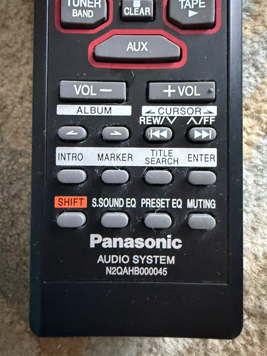 GENUINE PANASONIC N2QAHB000045 AUDIO SYSTEM REMOTE CONTROL - photo 2