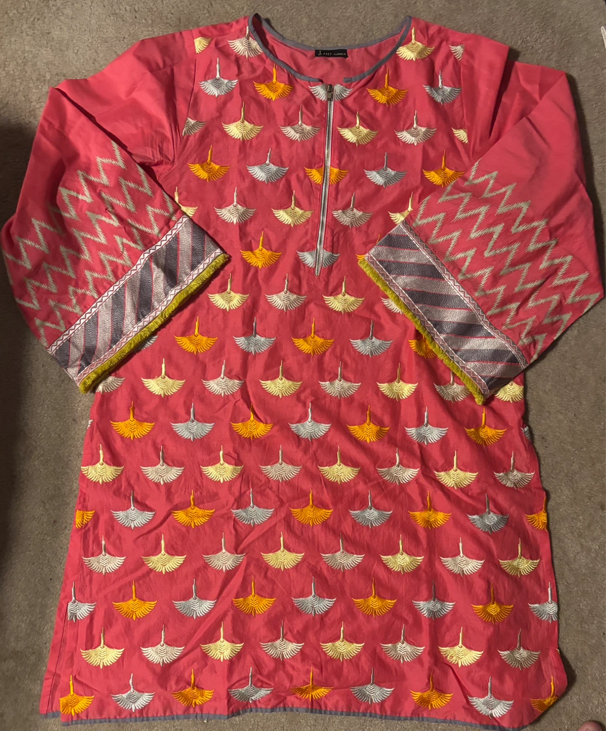 J. (J-Dot) Pret Pink Embroidered Tunic Top (size XL) - photo 2